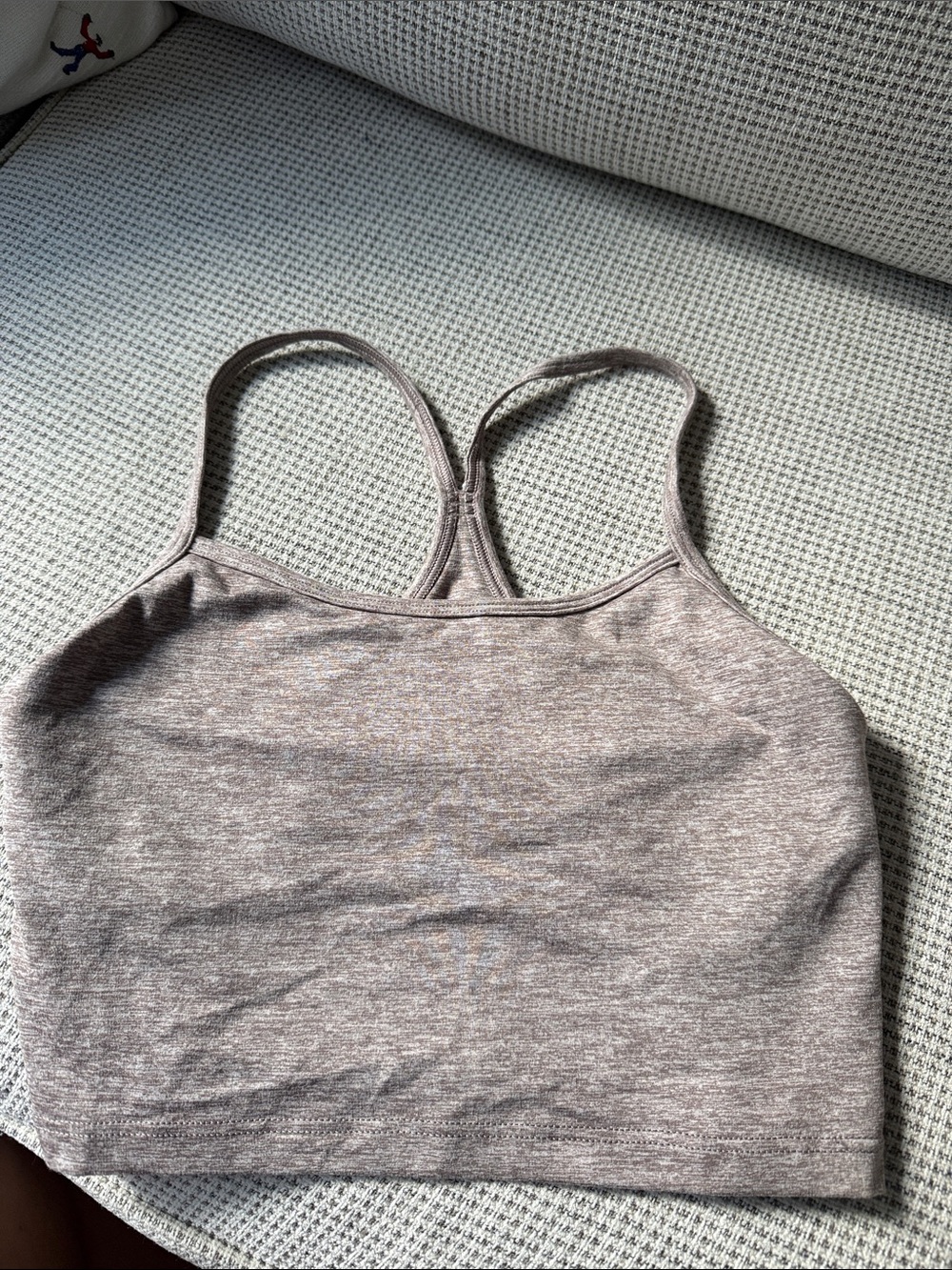aerie Heather Taupe Racerback Cropped Cami